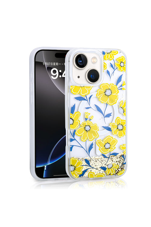 iPhone 15 Case with MagSafe Feature, Liquid Patterned Mossa Cover